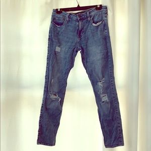 Hollister super skinny stretch jeans with rips